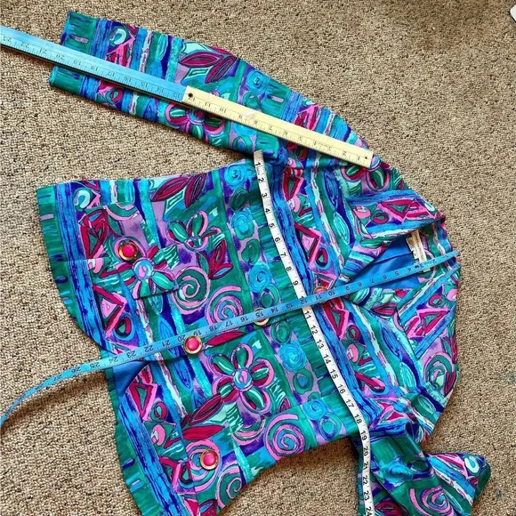 Anne Crimmins for Umi Collections Y2K 100% Silk Matching Blazer & Skirt Lady 12 - Picture 2 of 10